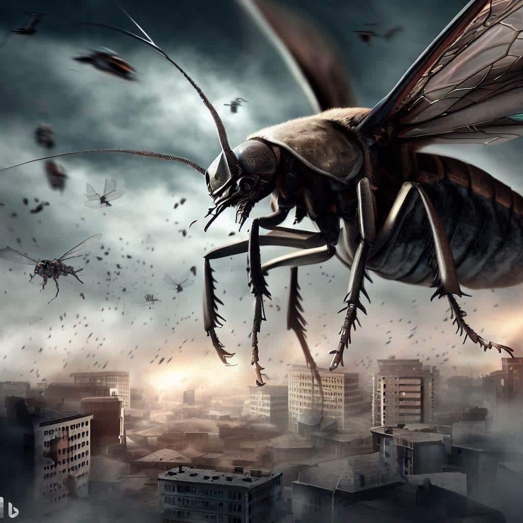 حجوم حشرات به شهر